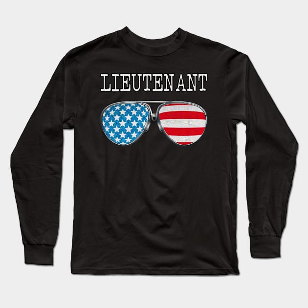 USA PILOT GLASSES LIEUTENANT Long Sleeve T-Shirt by SAMELVES